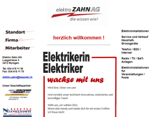 Tablet Screenshot of elektro-zahn.ch